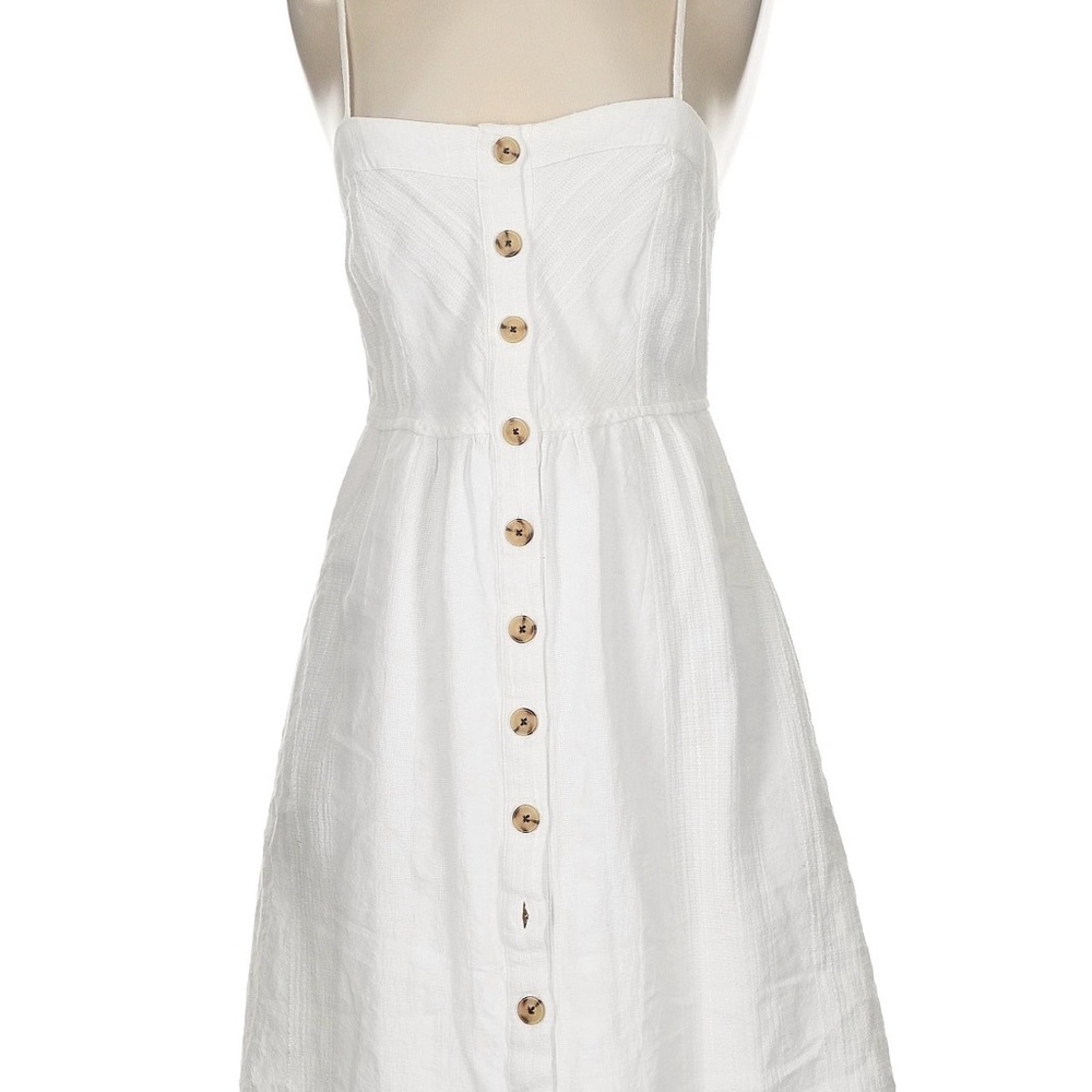Universal Thread Strapless White Button Dress - image 1